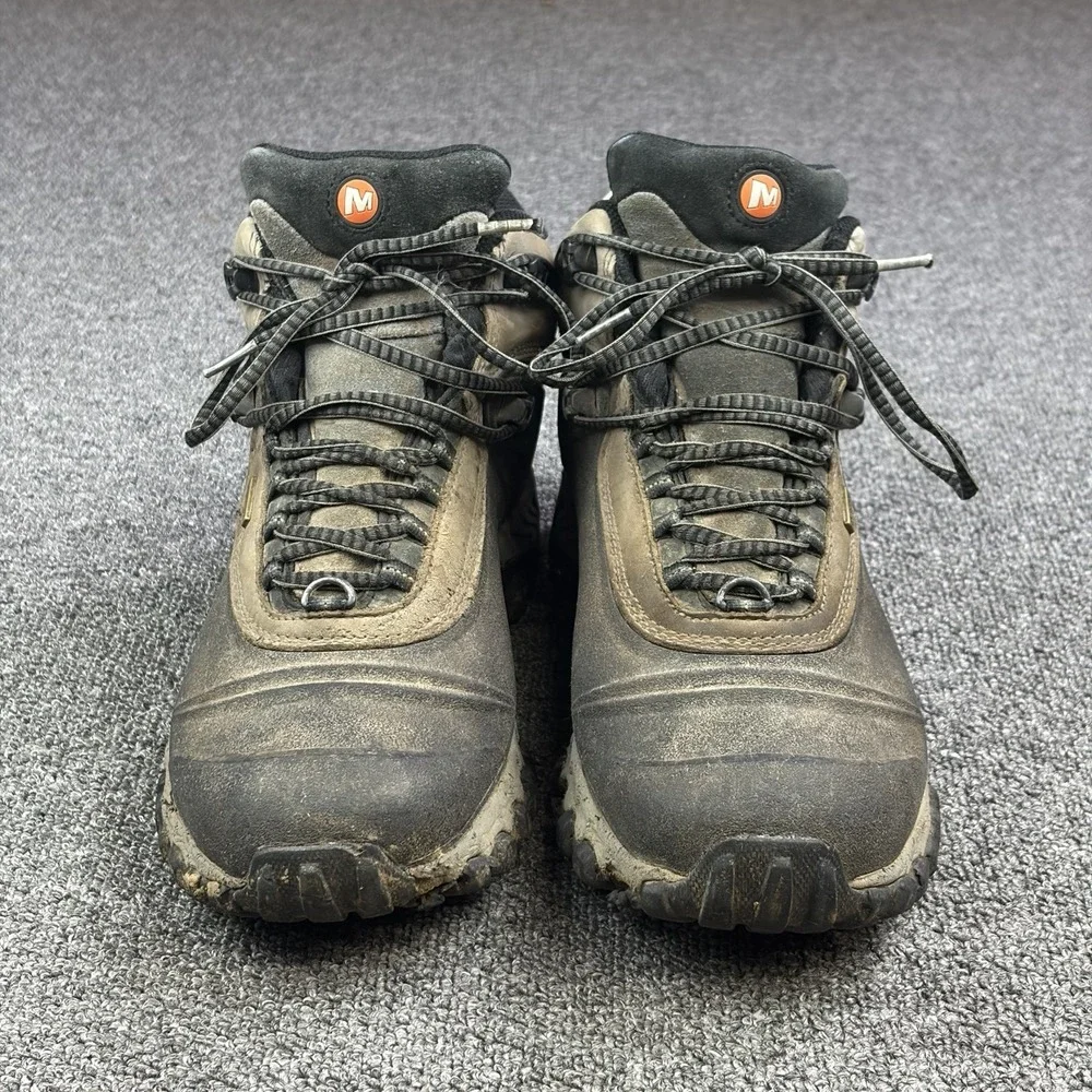 Merrell Opti-Warm 200g Insulated Waterproof Vibram Hiking Boots Mens 10 Brown
